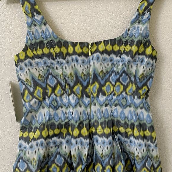 Nine West Dress Size 2 Sleeveless Fit & Flare Ikat Pockets New With Tags - Picture 6 of 7